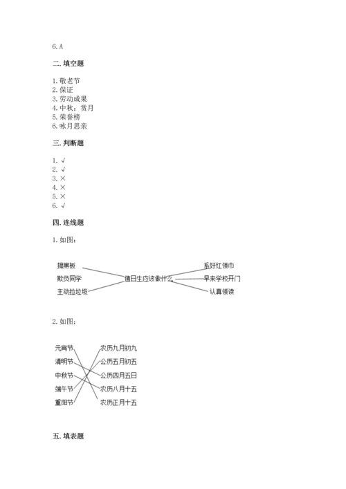 新部编版小学二年级上册道德与法治期末测试卷及答案【名师系列】.docx