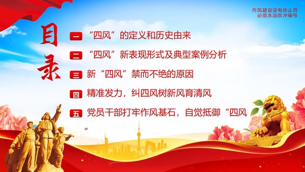 纠四风树新风作风建设党性教育党建PPT课件党课