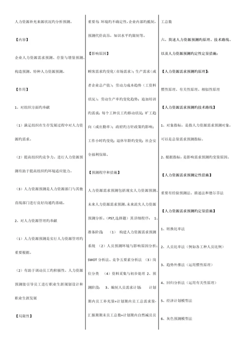 2023年新版人力资源管理师二级课后答案完整便签版.docx