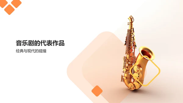 橙色商务音乐剧PPT模板