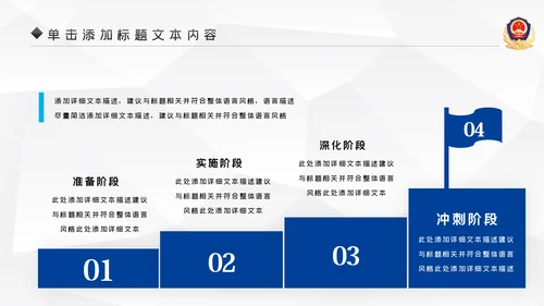 蓝色大气公安警察宣传汇报动态PPT模板