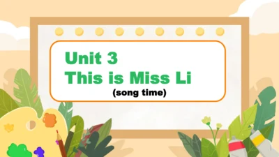 Unit 3 This is Miss Li song time  课件(共21张PPT)