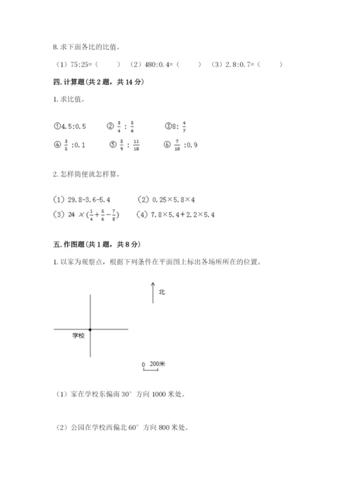 小学数学六年级上册期末测试卷及参考答案（综合卷）.docx