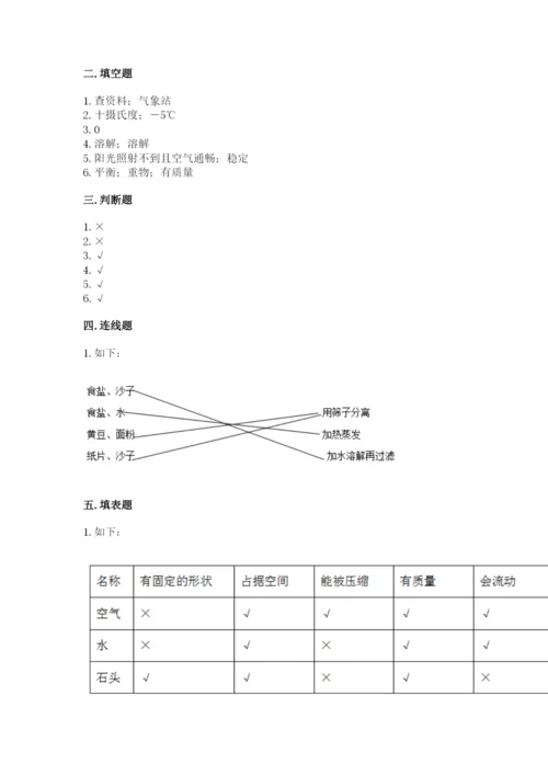 教科版三年级上册科学期末测试卷（精品）word版.docx