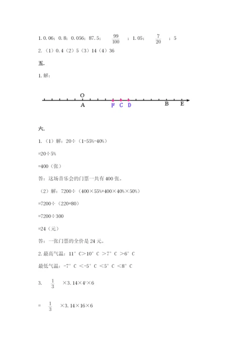 苏教版六年级数学小升初试卷【培优】.docx