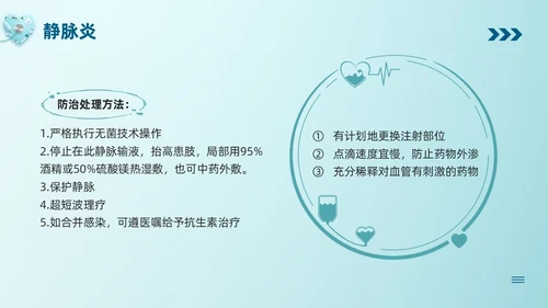 蓝色卡通静脉输液培训PPT模板宣传PPT动态PPT
