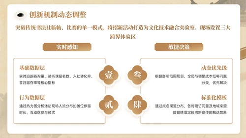 棕色系中国风关于校园书法社招新活动PPT模板