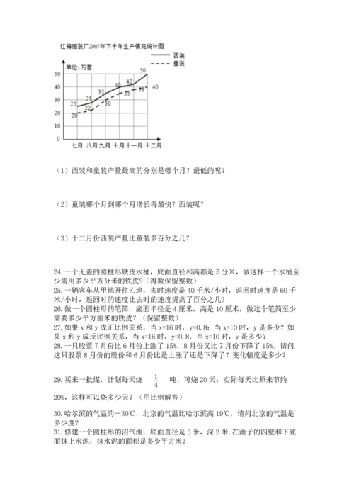 六年级小升初数学应用题50道【突破训练】.docx