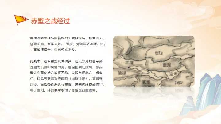 《三国演义》赤壁之战的故事通用PPT模板