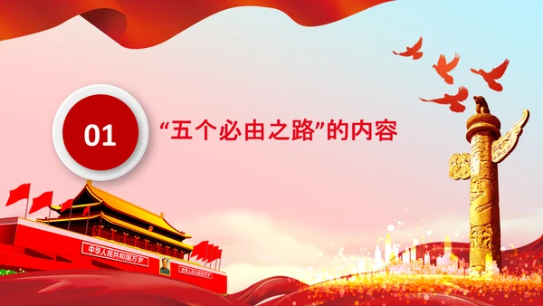 聚焦全国两会学习五个必由之路解读党课PPT