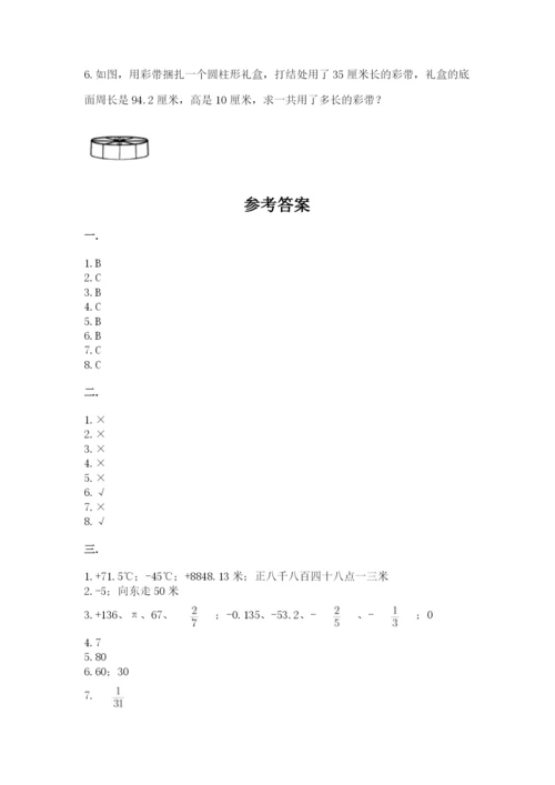 小学六年级数学毕业试题附完整答案（网校专用）.docx