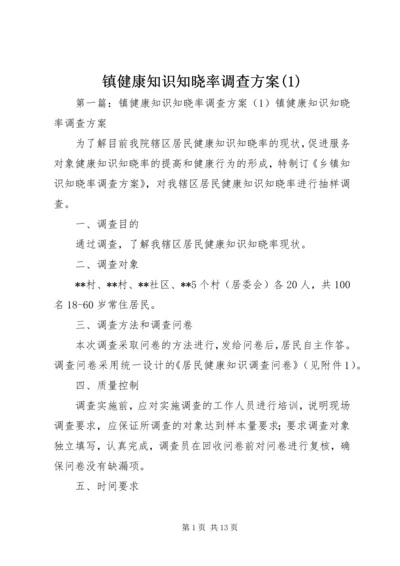 镇健康知识知晓率调查方案(1).docx