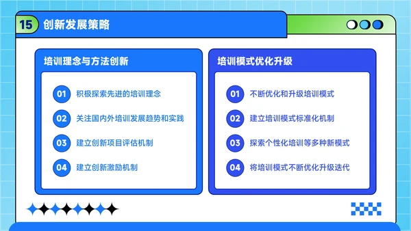 蓝绿色潮流风职场新人入职培训方案PPT模板