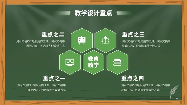 绿色高端教育课件教学开学说课公开课微课比赛讲课大赛汇报述职PPT模板