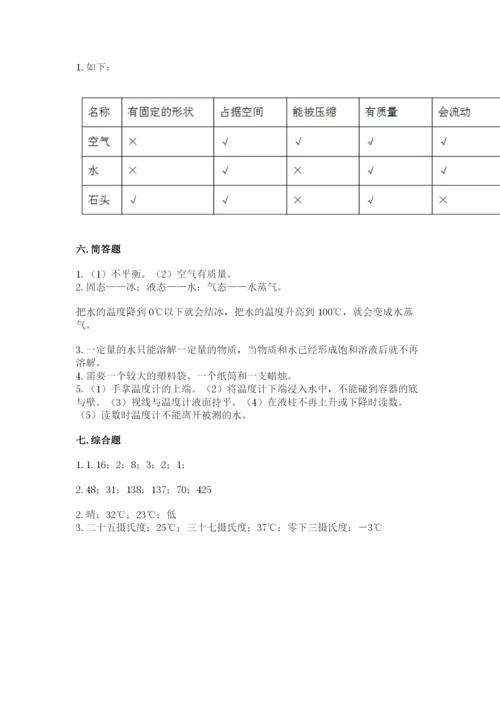 教科版三年级上册科学期末测试卷重点.docx