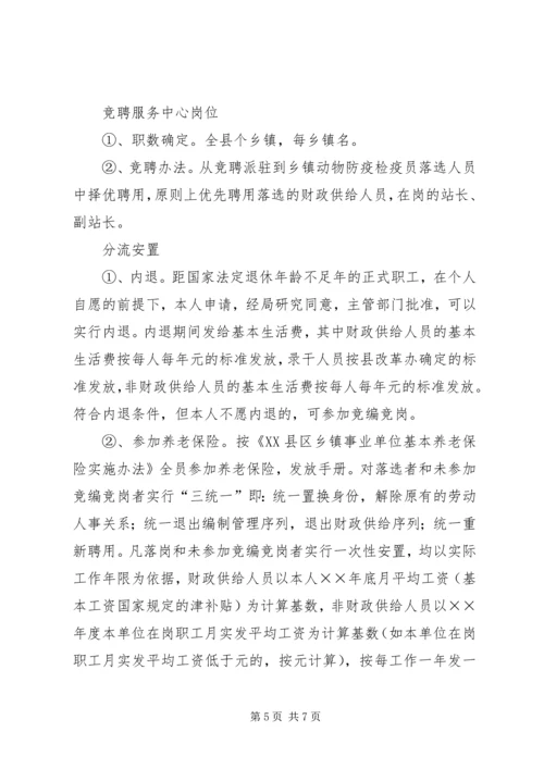 乡镇畜牧兽医站综合配套改革实施方案.docx