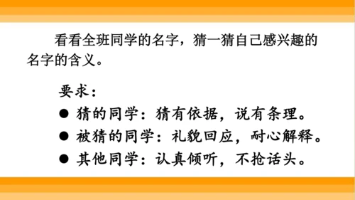 【同步课件】部编版语文三年级上册口语交际 ：名字里的故事   课件（1课时）