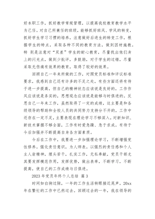 2023年党员年终个人总结.docx