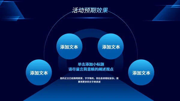 深蓝色渐变科技风营销策划通用PPT模板