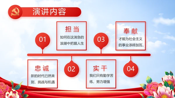 奋进新征程建功新时代五四青年节PPT封含