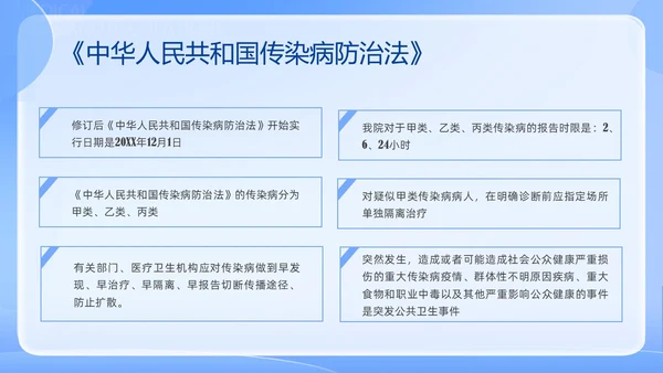 蓝色简约医院法律法规培训PPT课件