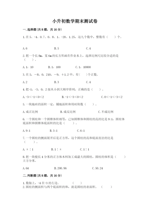 小升初数学期末测试卷含完整答案【名校卷】.docx