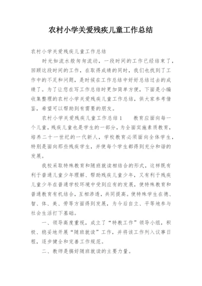 农村小学关爱残疾儿童工作总结.docx