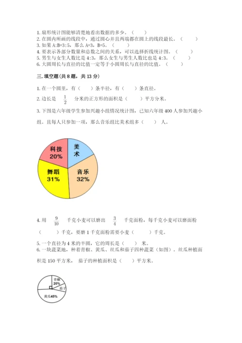 小学数学六年级上册期末测试卷带答案（轻巧夺冠）.docx