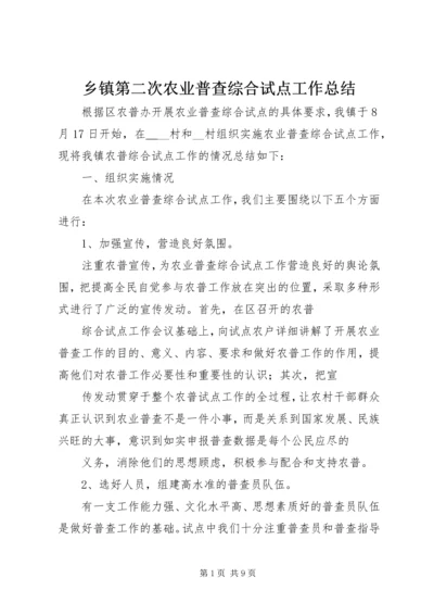 乡镇第二次农业普查综合试点工作总结.docx