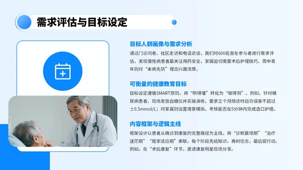 蓝色商务风医疗健康教育讲座PPT