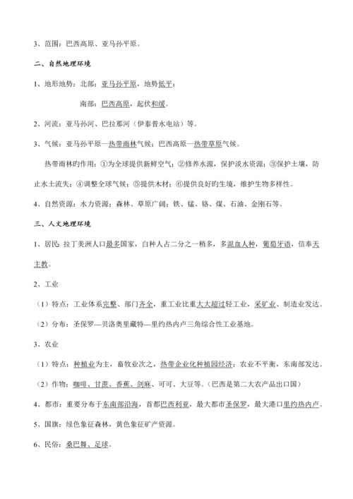 2023年美洲知识点总结.docx