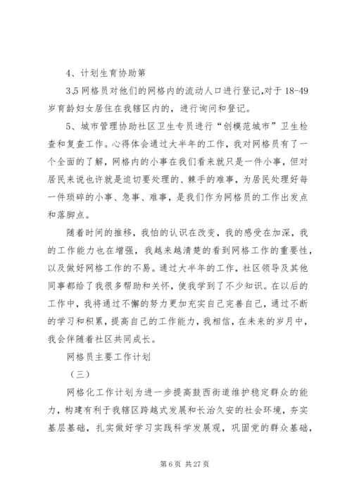 网格员主要工作计划.docx