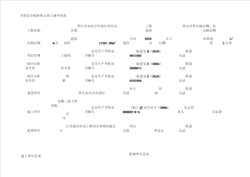 市级安全质量标准化示范工地申报学习材料