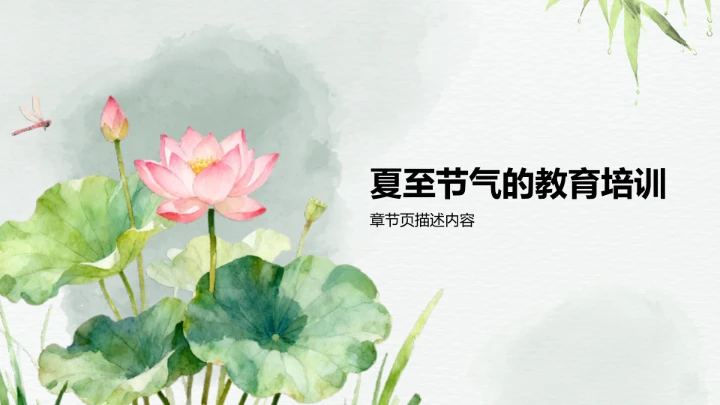 二十四节气夏至PPT模板