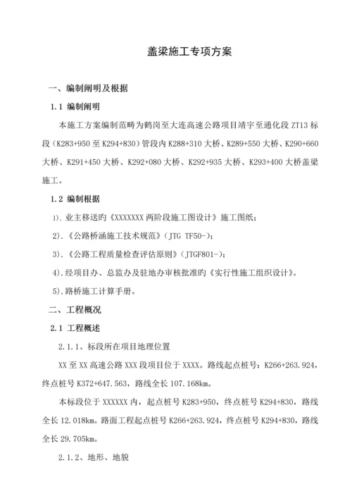 盖梁综合施工专题方案.docx