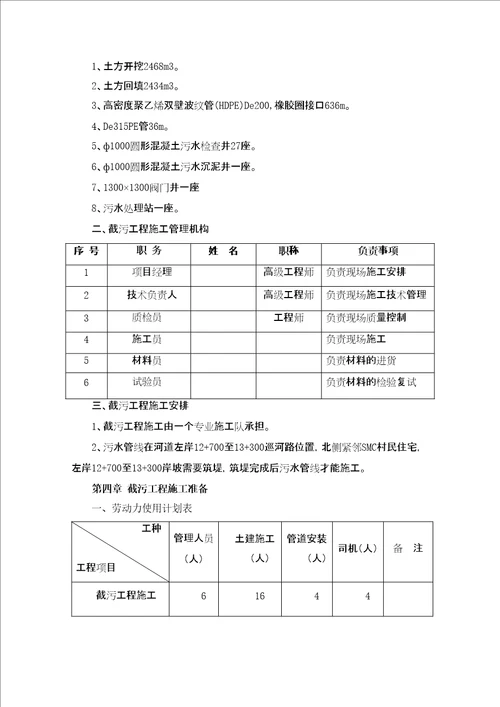 截污工程施工方案审批稿