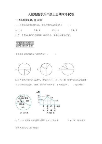 人教版数学六年级上册期末考试卷带答案（b卷）.docx