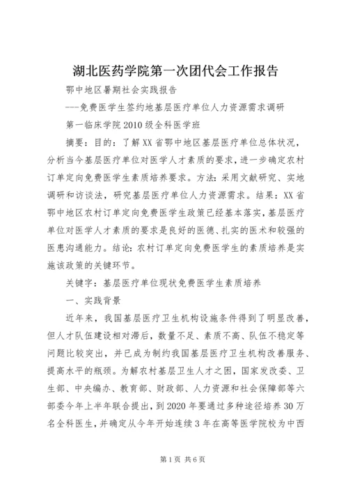 湖北医药学院第一次团代会工作报告.docx