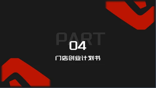 黑色时尚风门店创业计划书PPT模板
