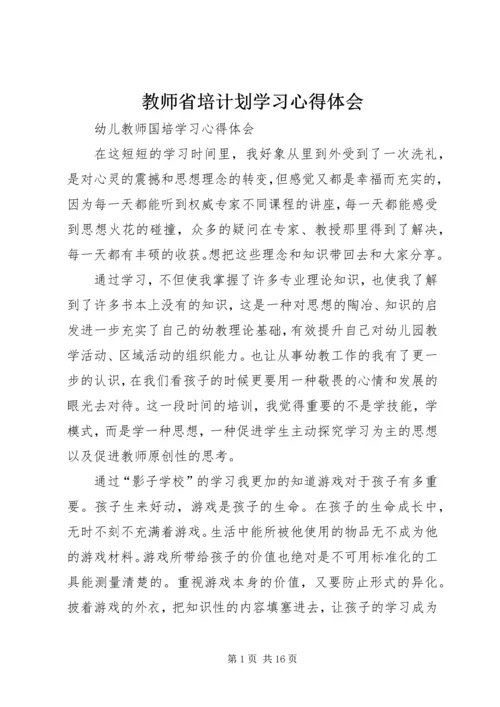 教师省培计划学习心得体会 (2).docx