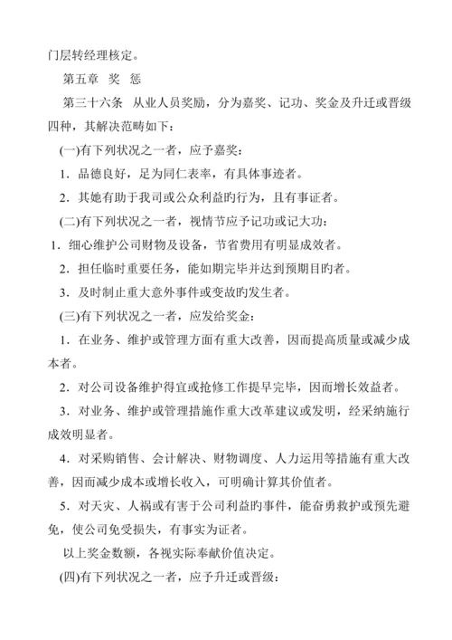 商业企业员工标准手册范文.docx