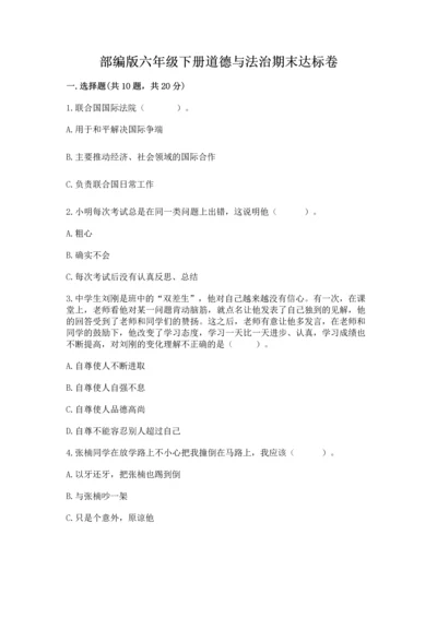 部编版六年级下册道德与法治期末达标卷附完整答案【夺冠系列】.docx
