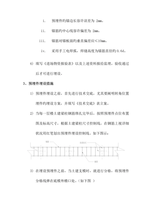 预置埋件安装施工方案.docx