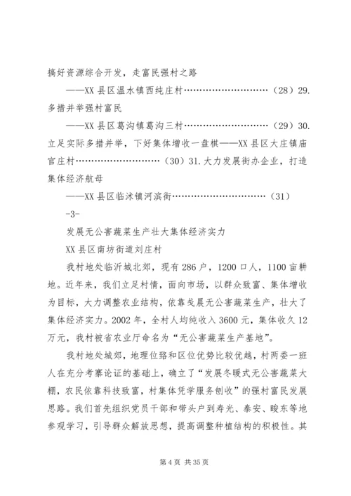 全市发展村集体经济典型实例资料汇编.docx