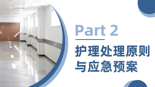 蓝色简约商务护理应急预案商务通用PPT模板应急培训