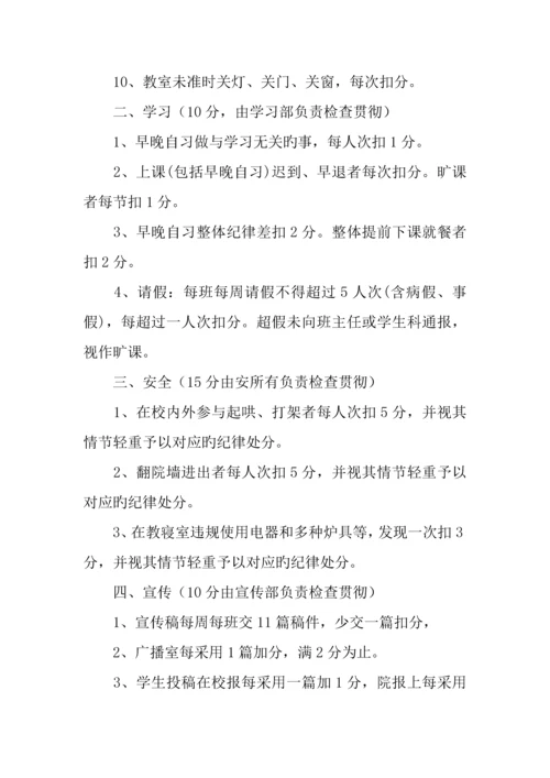 中学班级百分考核实施细则.docx