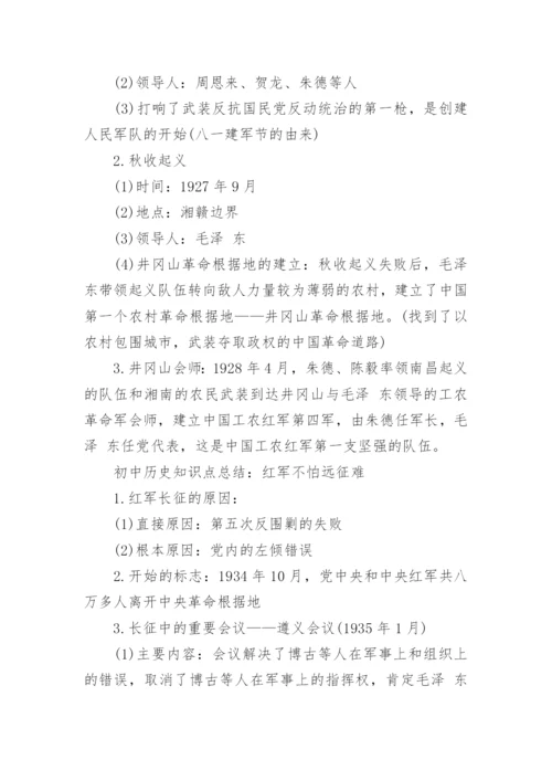 初中历史知识点总结归纳.docx