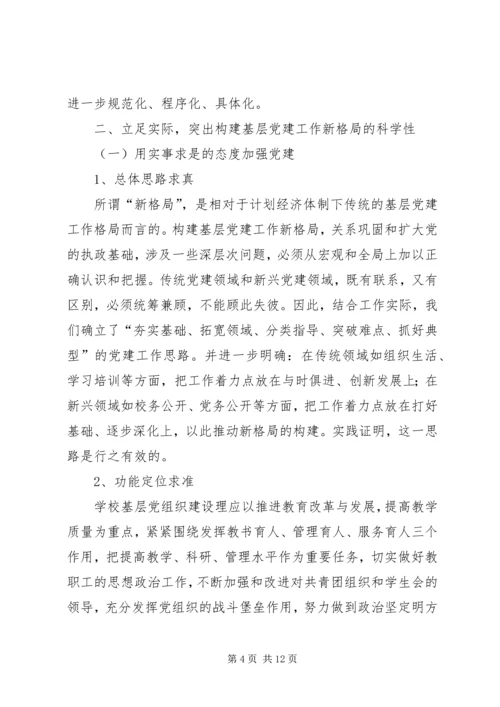 学校关于加强和改进基层党组织建设的实践与思考.docx