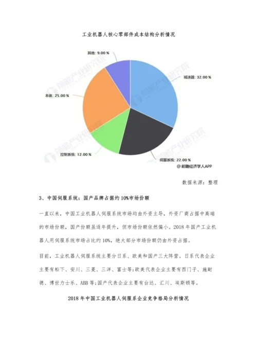 中国工业机器人行业市场分析伺服系统和控制系统技术难度相对较低.docx