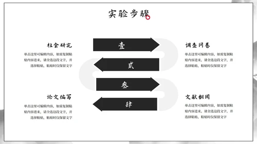 极简国风水墨中文系毕业答辩PPT模板